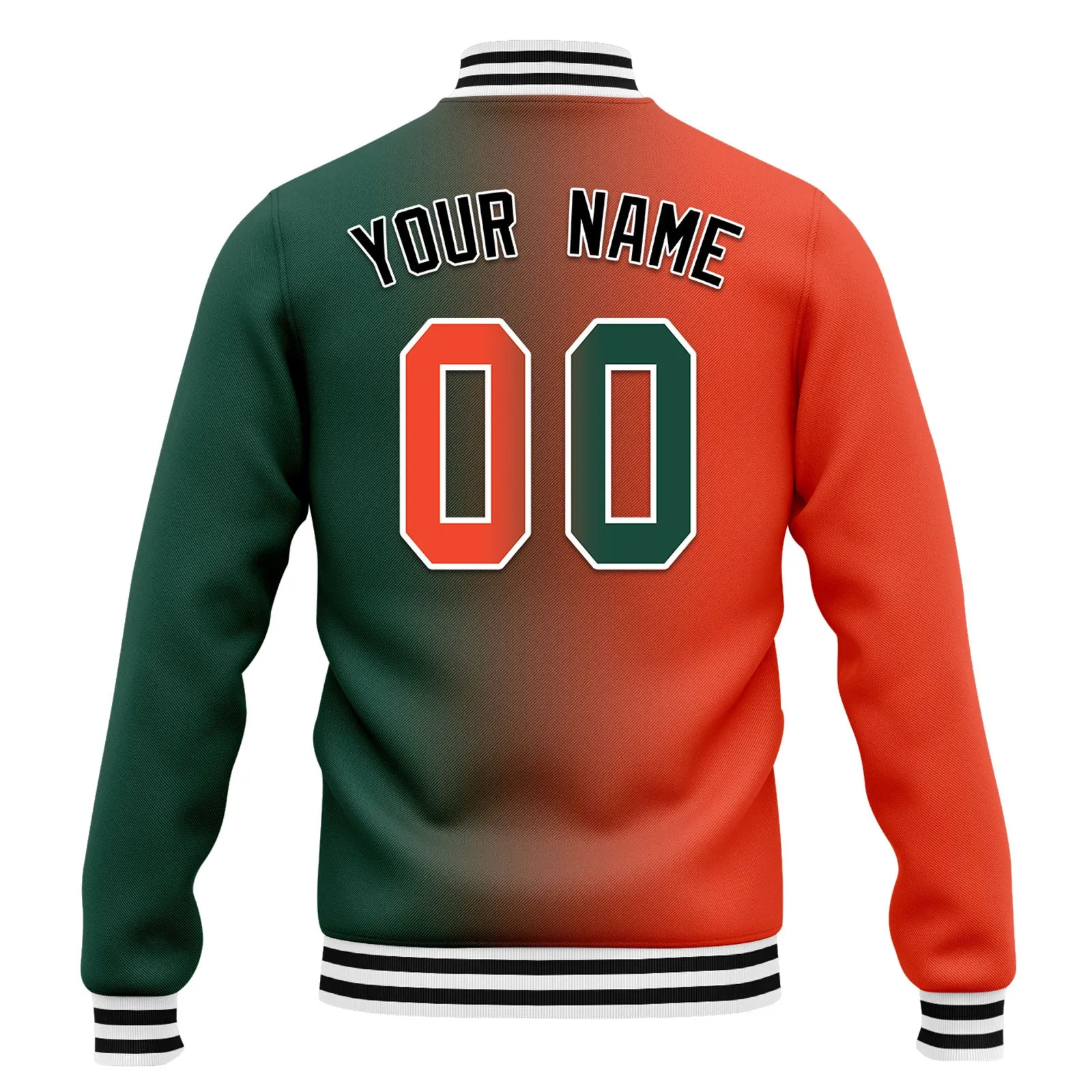 Custom Gradient Fashion Jacket Bomber Full-Snap Varsity Letterman Personalized Jacket FZ005-D028015-5