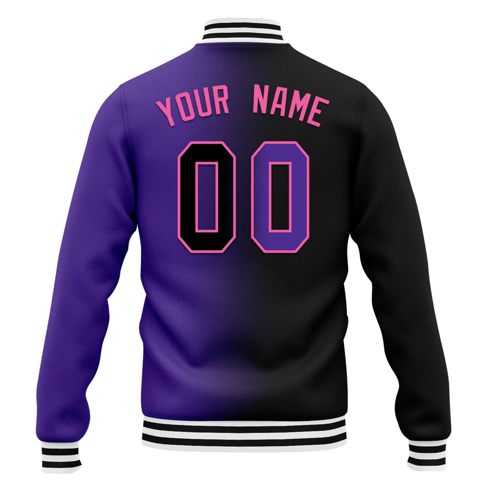 Custom Gradient Fashion Jacket Bomber Full-Snap Varsity Letterman Personalized Jacket FZ005-D028016-12