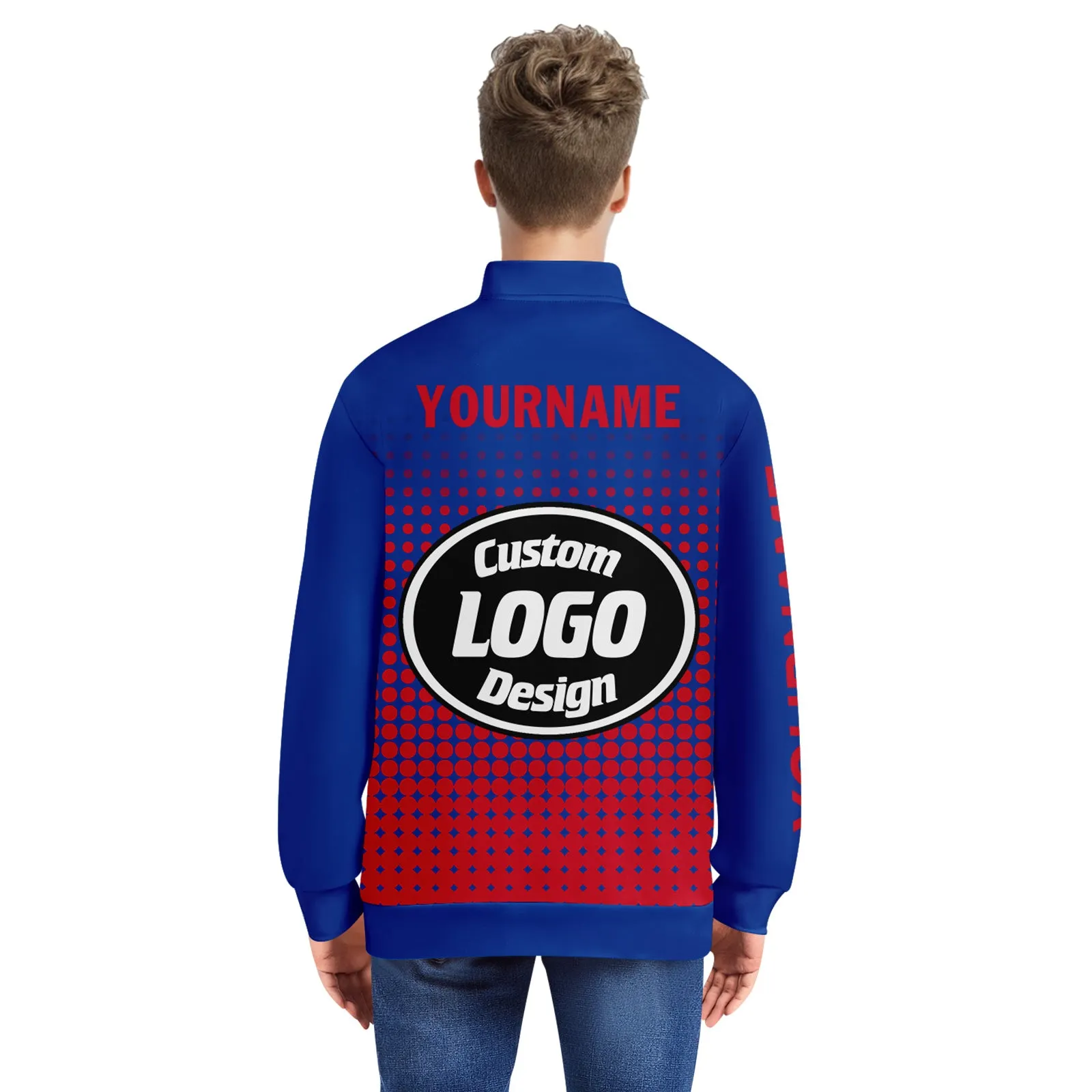 Custom Jacket Bomber Full-Snap Varsity Letterman Personalized Jacket PR092-D020346-11