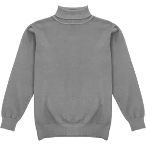 Dark Heather Grey Mens Long Sleeve Knit Turtleneck Sweater