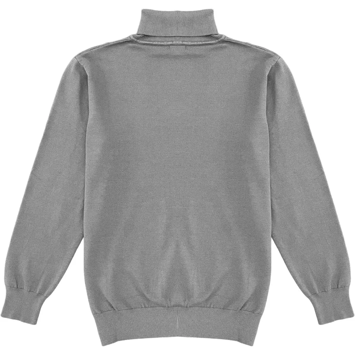 Dark Heather Grey Mens Long Sleeve Knit Turtleneck Sweater