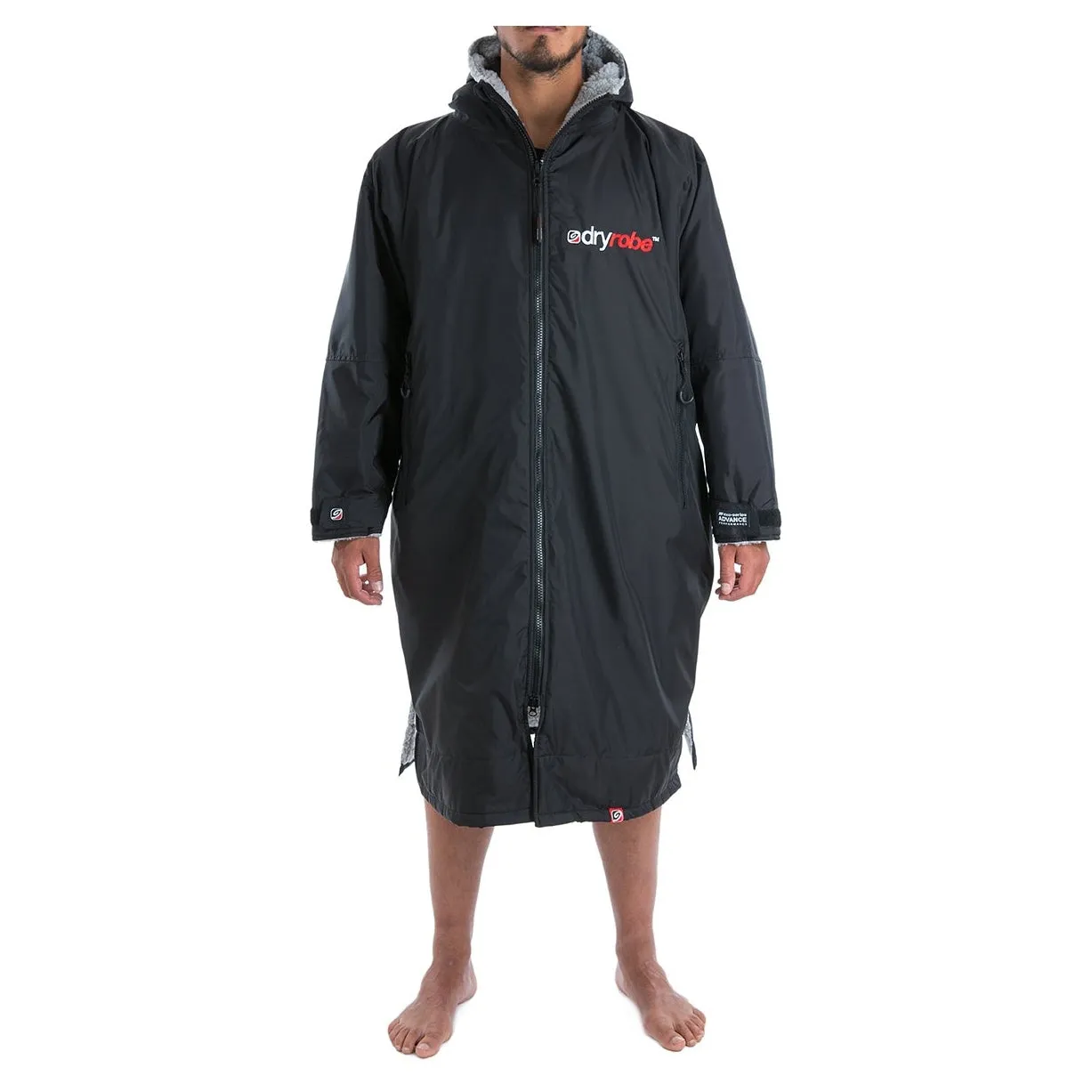 Dryrobe Advance Long Sleeve Changing Robe - Black/Grey