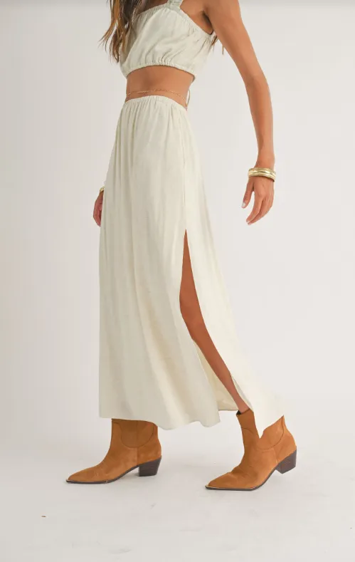 Dune Breeze Flared Maxi Skirt