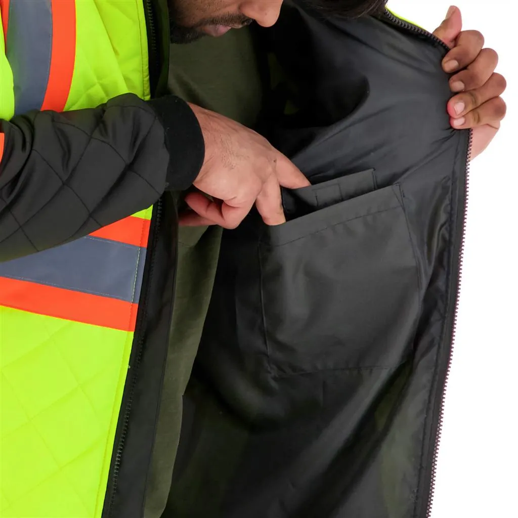 DURADRIVE 31033 HI-VIS LINED FREEZER JACKET - YELLOW