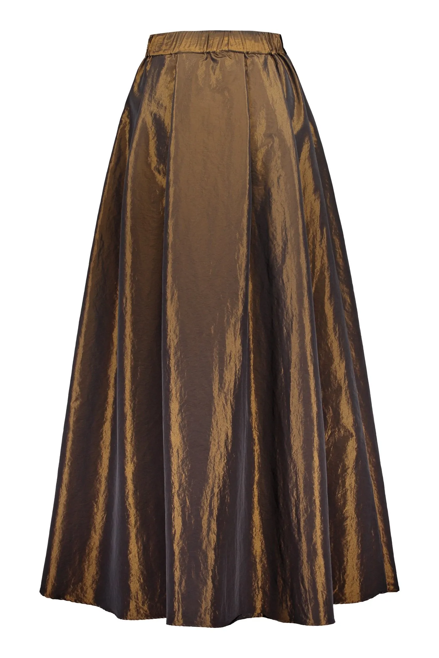 Elena Wide Hem Maxi Skirt Dark Brown