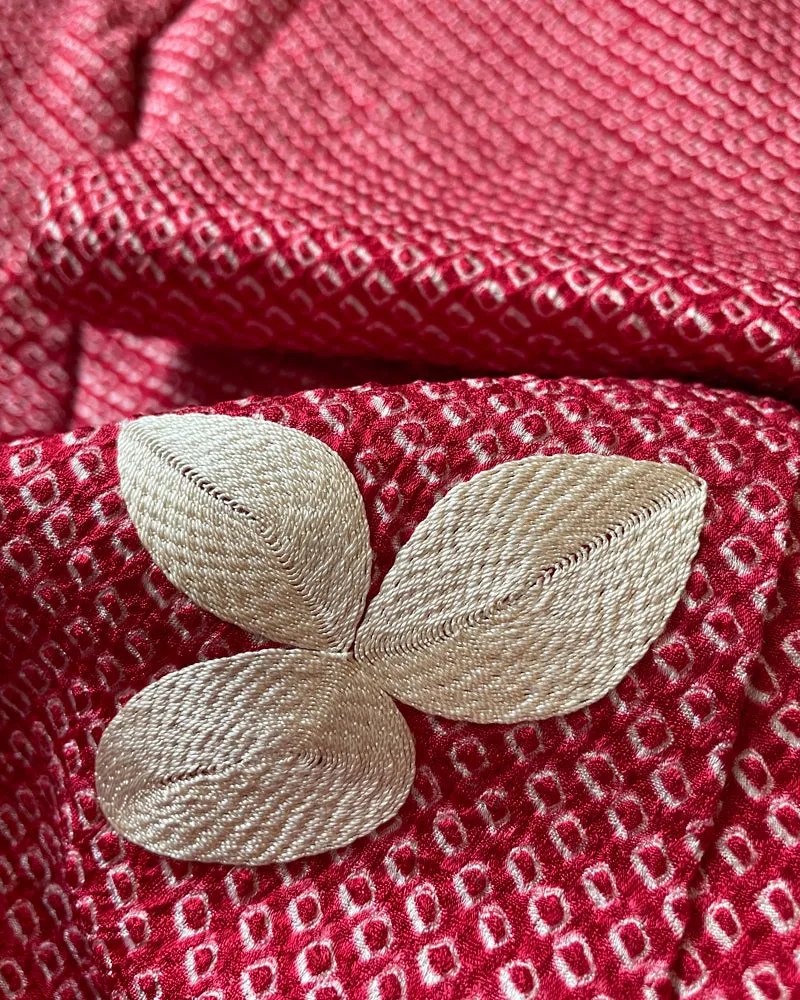 Embroidery of Butterfly, Shibori Haori Kimono Jacket