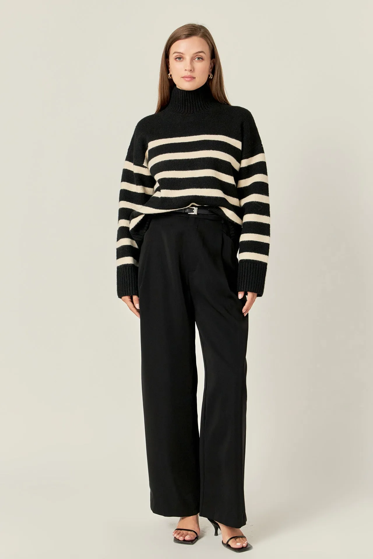 English Factory - Stripe Turtle Neck Knit