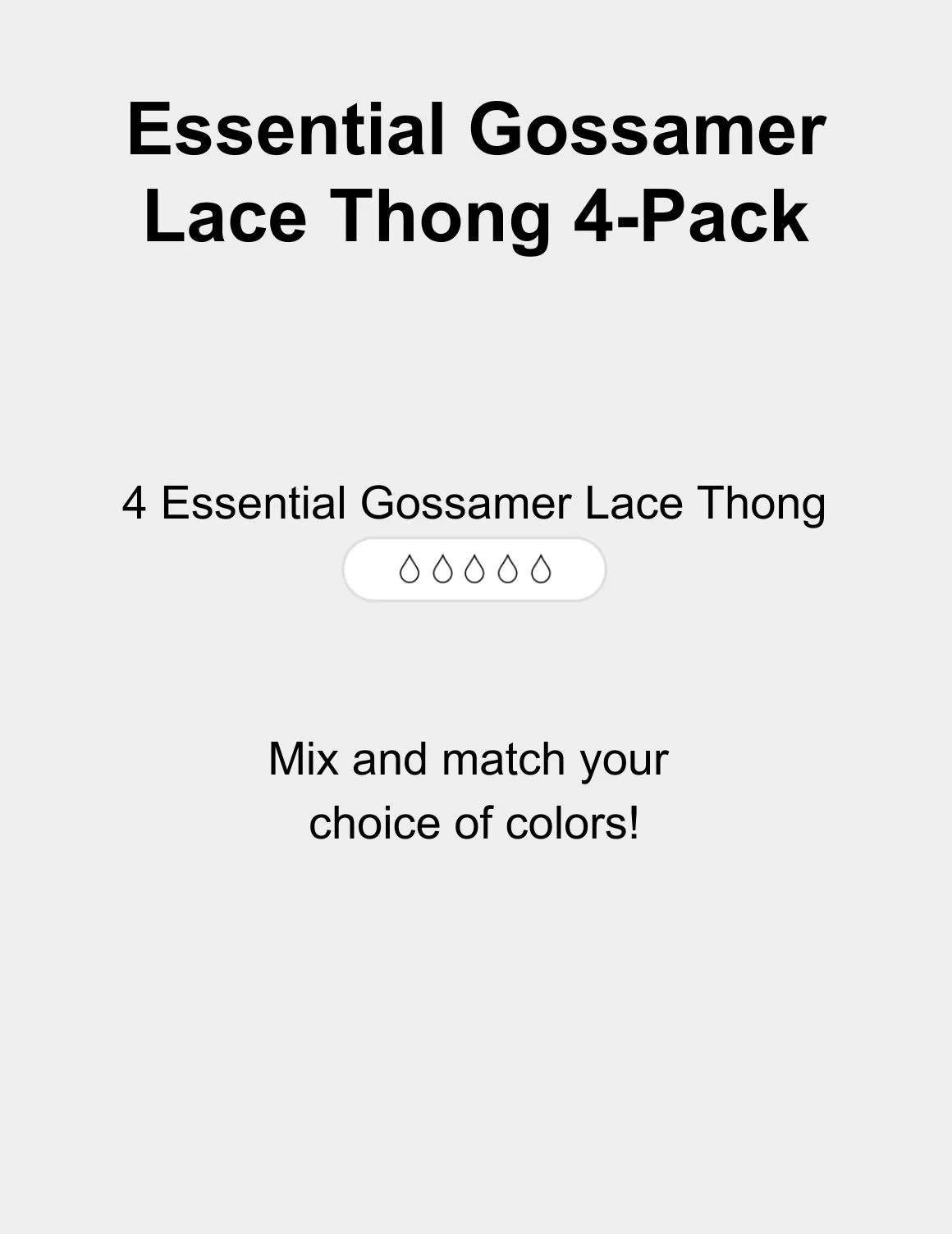 Essential Gossamer Lace Thong 4-pack