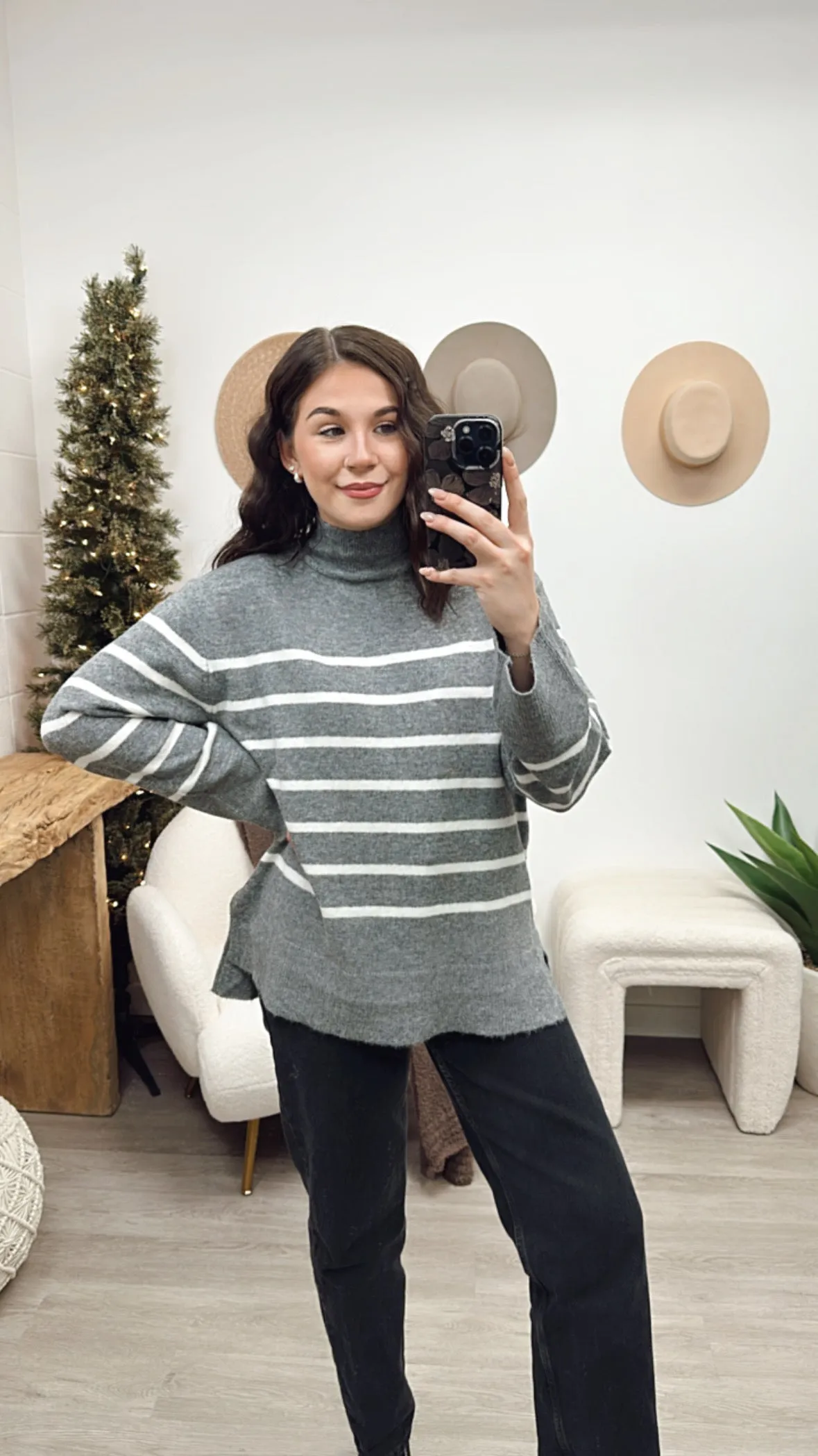 Fin Stripe Turtleneck Sweater