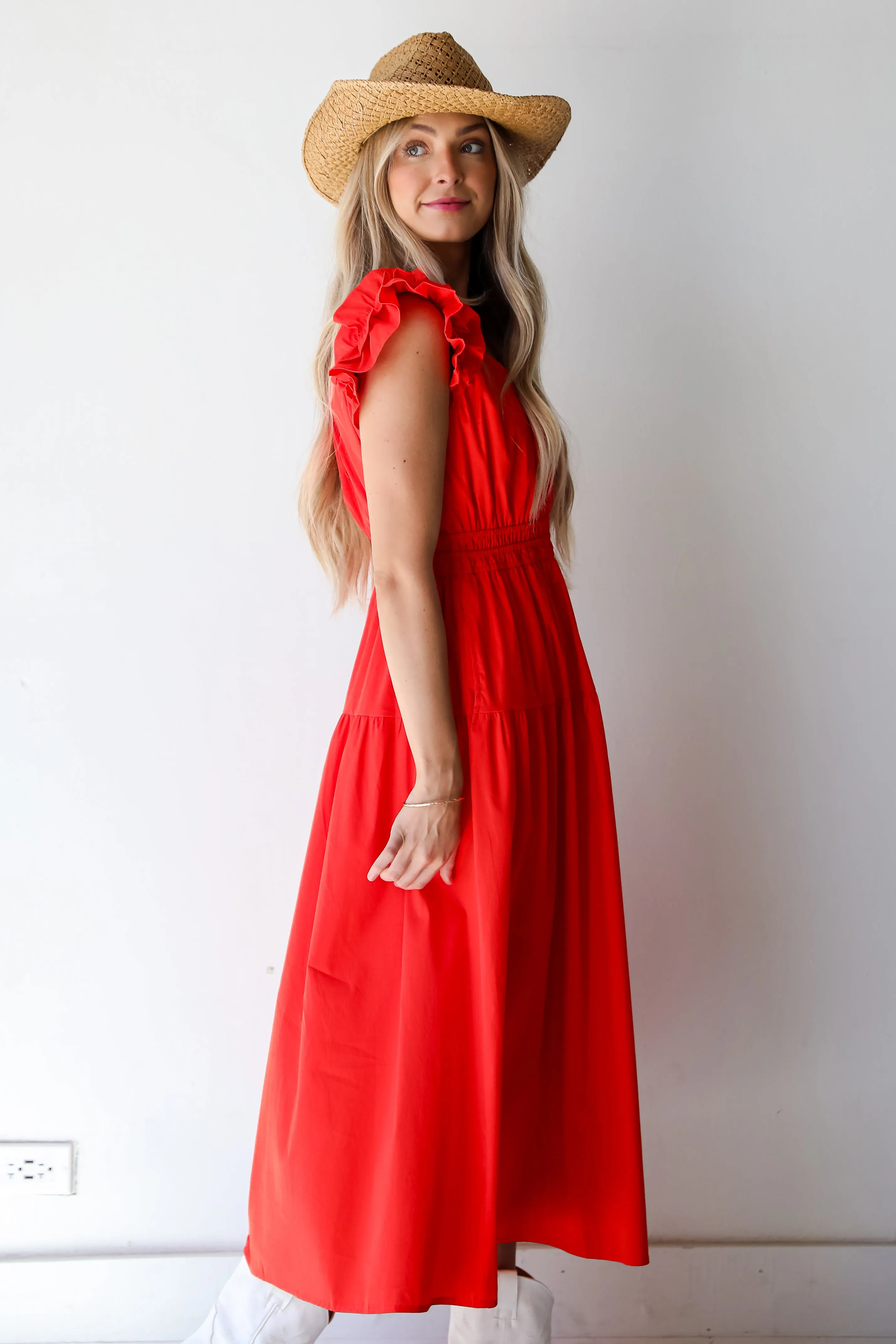 FINAL SALE - Romantic Babe Red Maxi Dress