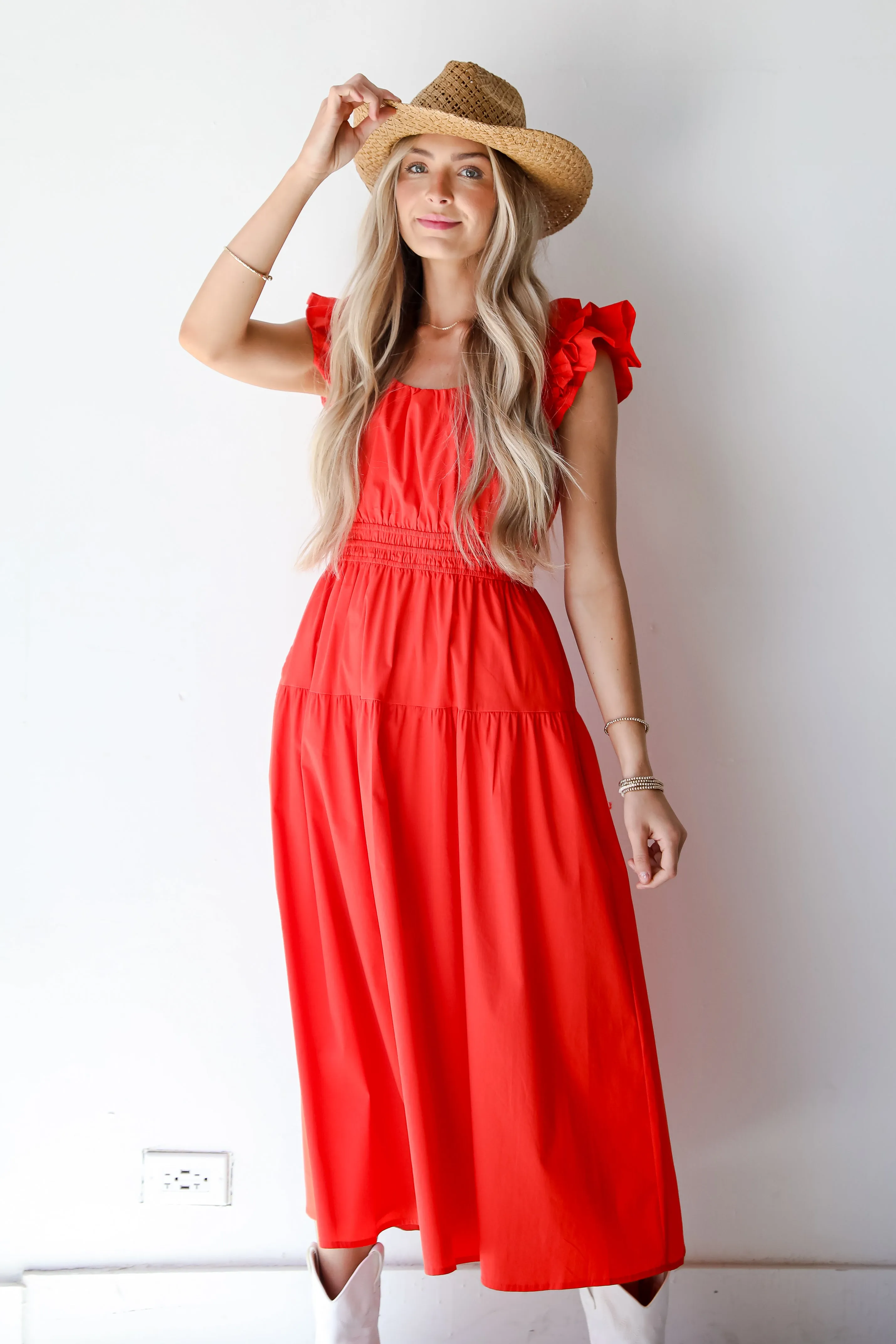 FINAL SALE - Romantic Babe Red Maxi Dress