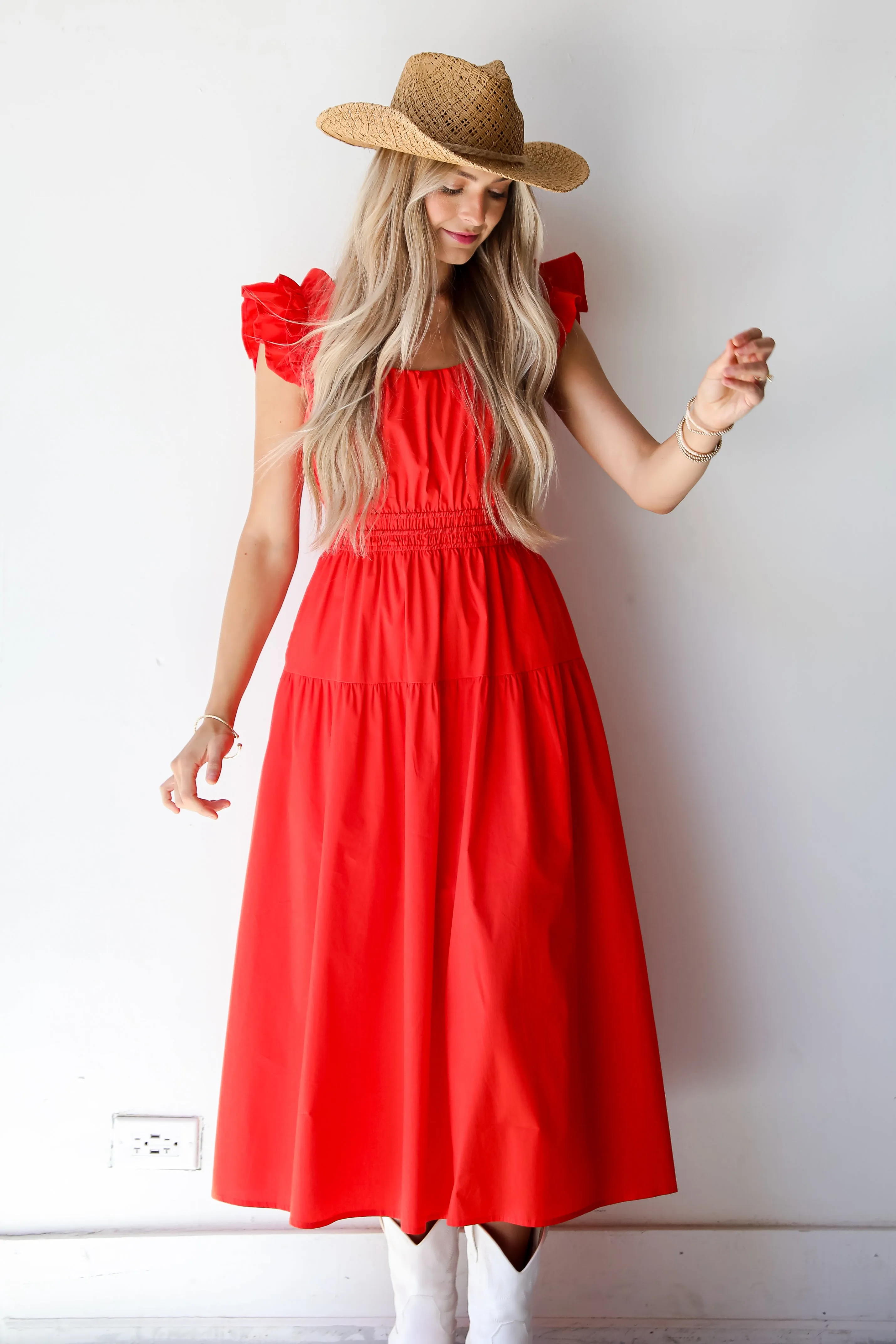 FINAL SALE - Romantic Babe Red Maxi Dress