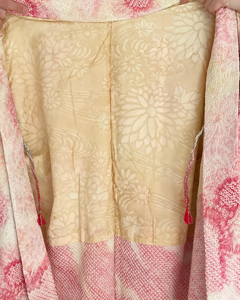 Flower Gradation Shibori Haori Kimono Jacket