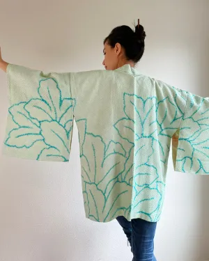 Flower Shibori Haori Kimono Jacket