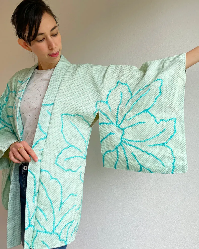 Flower Shibori Haori Kimono Jacket