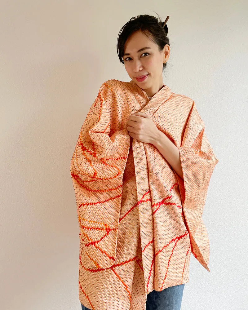 Free Line Shibori Haori Kimono Jacket