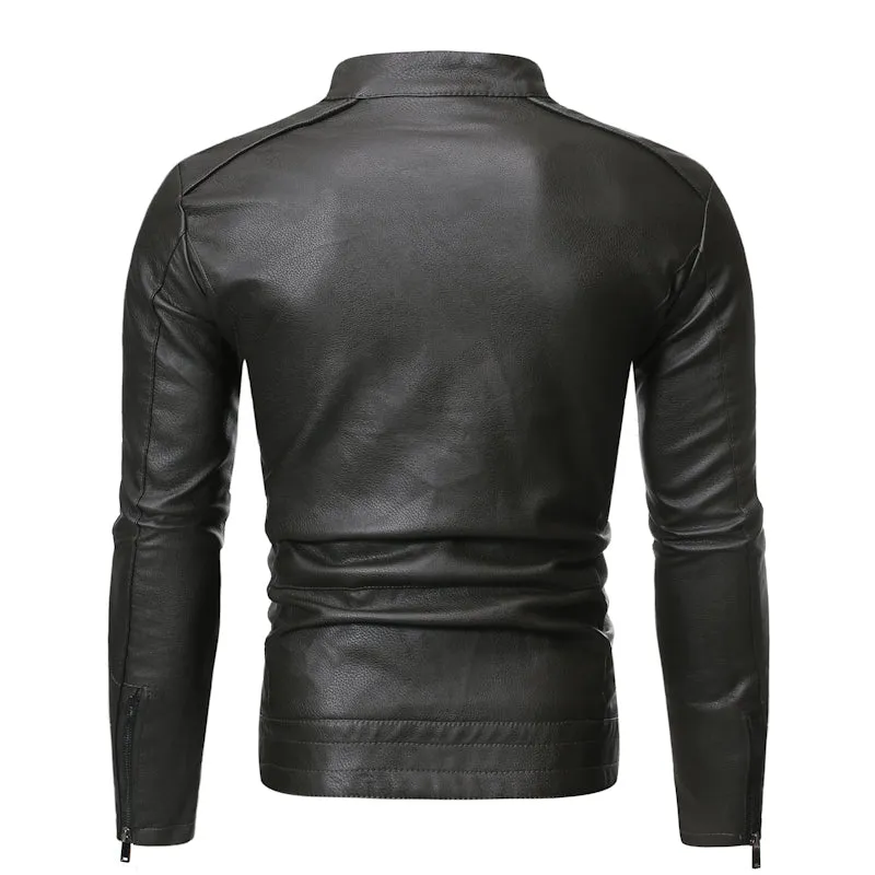 Funki Buys | Jackets | Men's Women's Slim PU Leather Jacket