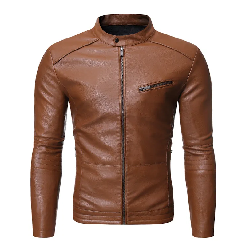 Funki Buys | Jackets | Men's Women's Slim PU Leather Jacket