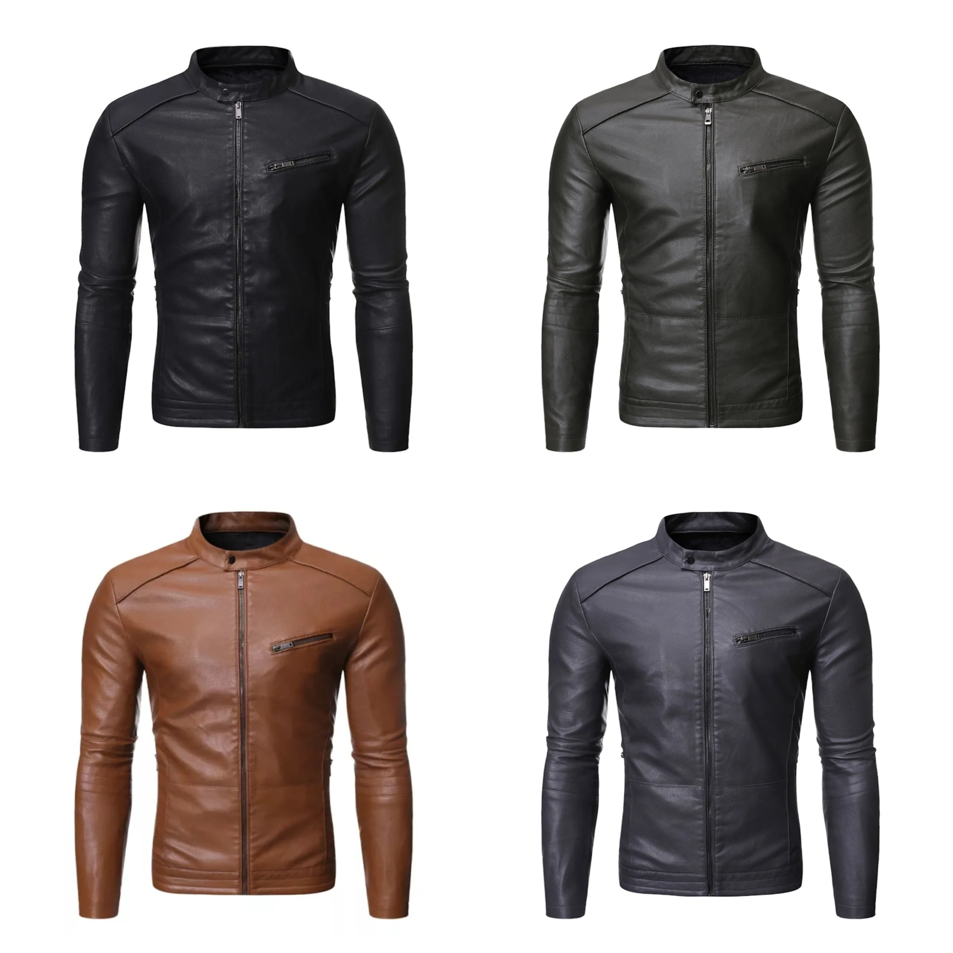 Funki Buys | Jackets | Men's Women's Slim PU Leather Jacket