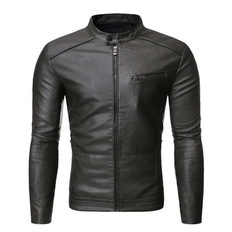 Funki Buys | Jackets | Men's Women's Slim PU Leather Jacket