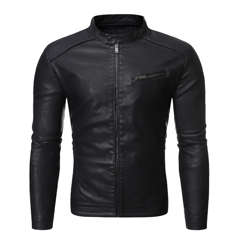 Funki Buys | Jackets | Men's Women's Slim PU Leather Jacket