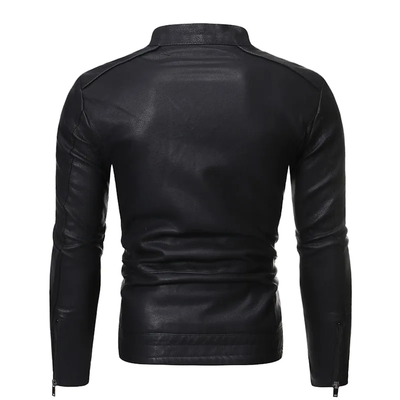 Funki Buys | Jackets | Men's Women's Slim PU Leather Jacket