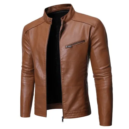 Funki Buys | Jackets | Men's Women's Slim PU Leather Jacket