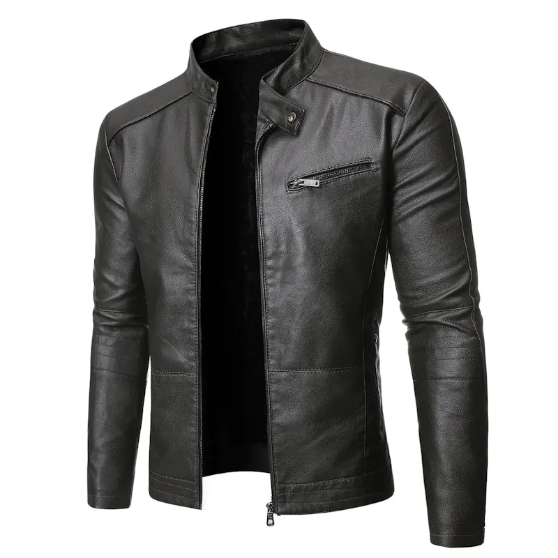 Funki Buys | Jackets | Men's Women's Slim PU Leather Jacket