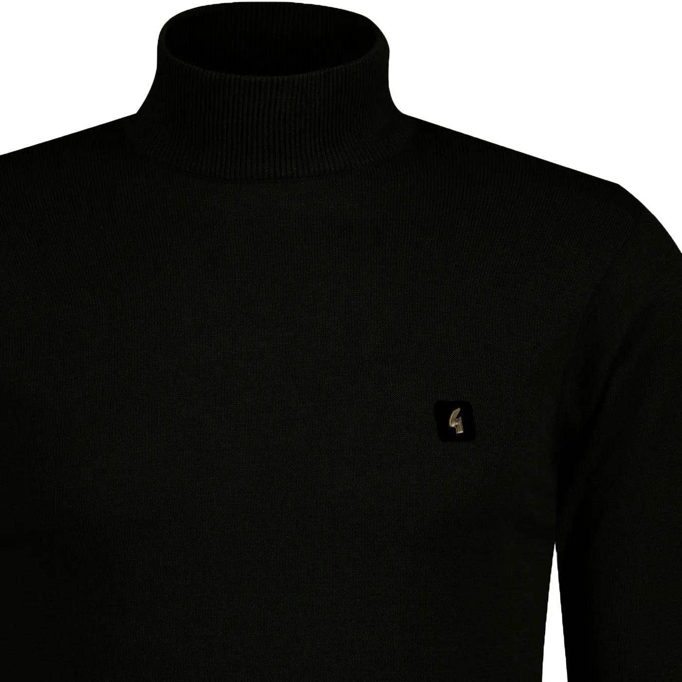 Gabicci Vintage Duke Turtleneck Jumper Black