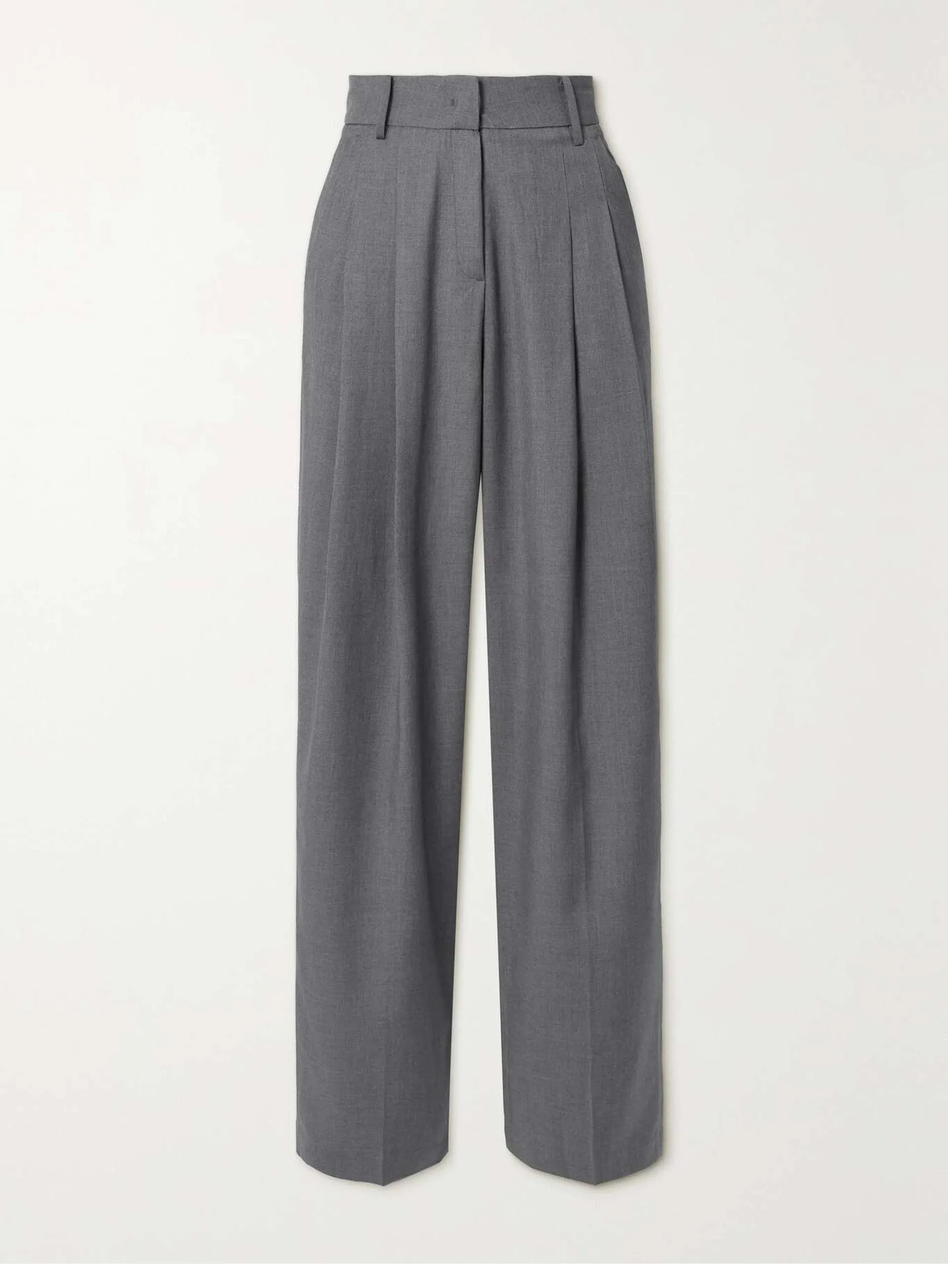 Gelso pleated straight-leg pants