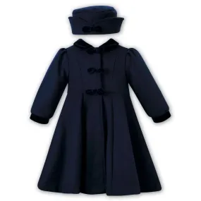 Girls Navy Coat & Hat