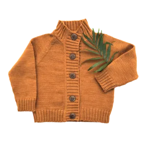 Golden Spruce Merino Wool Cardigan