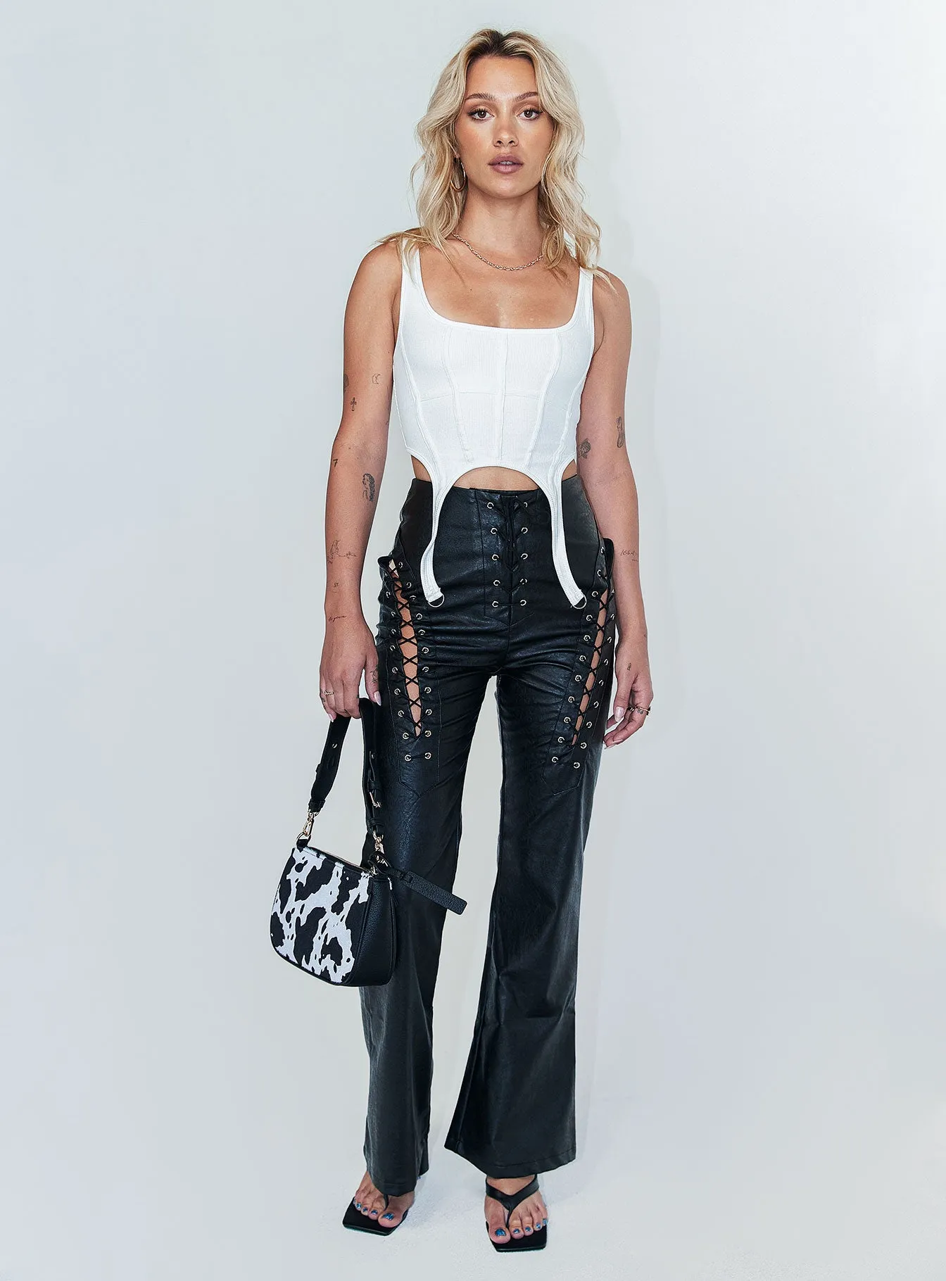 Harvey PU Pants Black