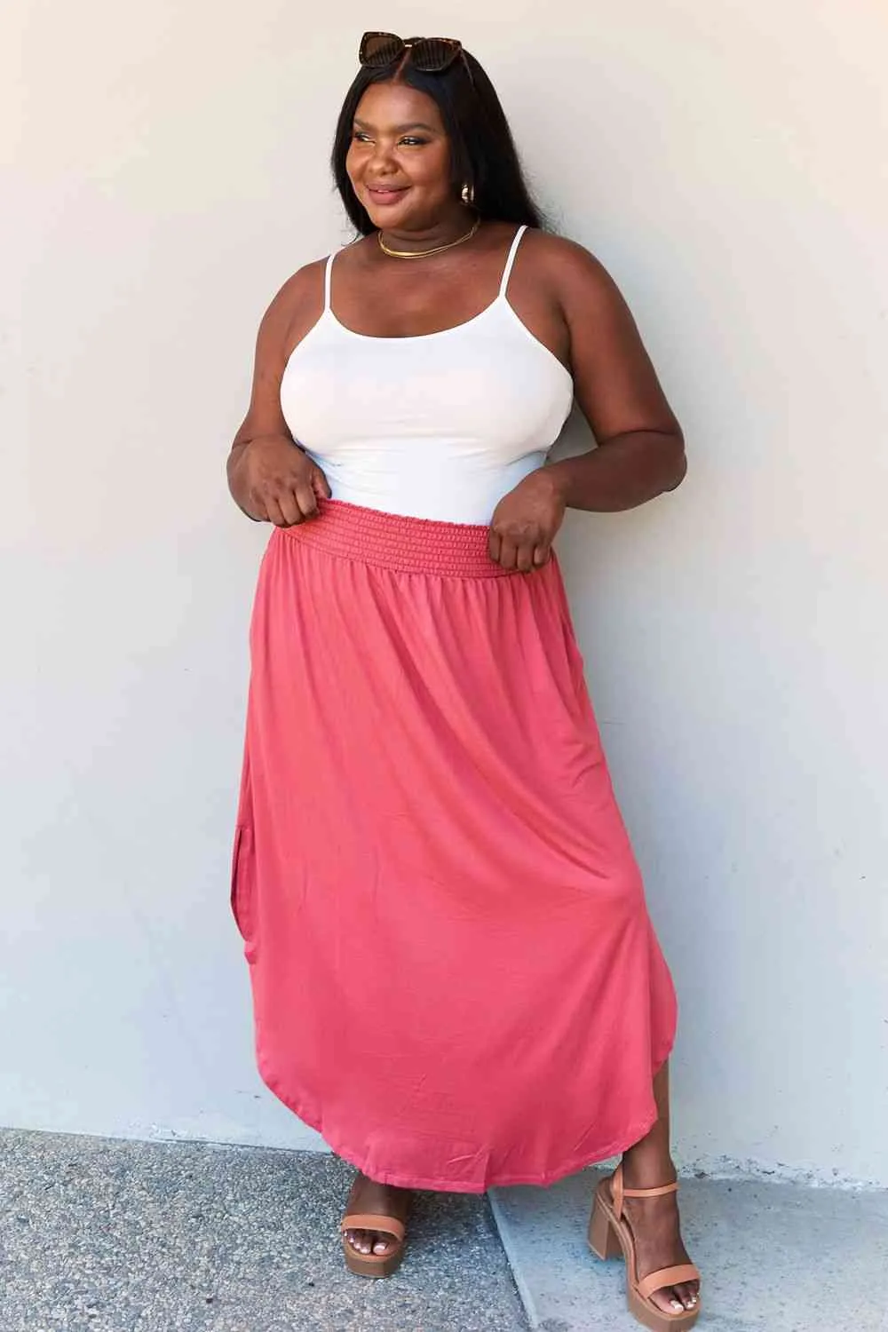 Hot Pink Maxi Skirt