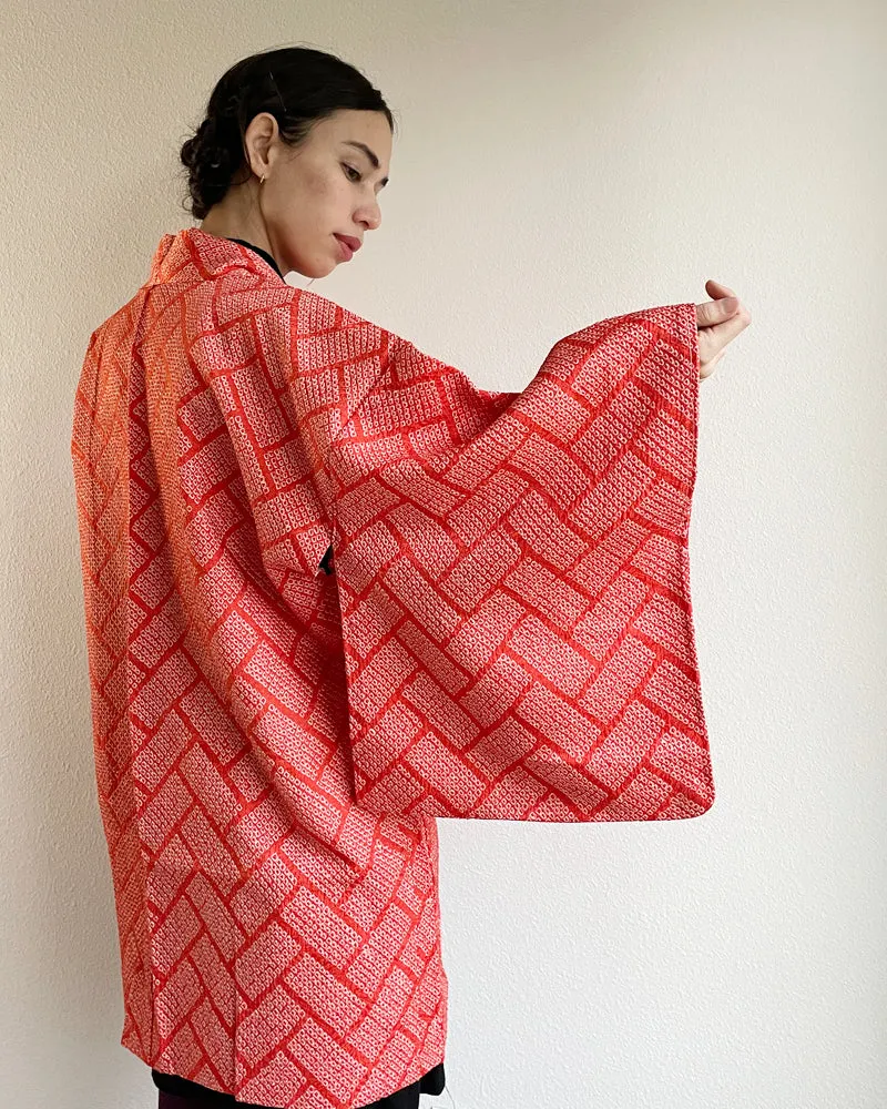 Japanese Traditional Textile Shibori Haori Kimono Jacket