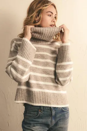 Josephine Stripe Turtleneck Sweater