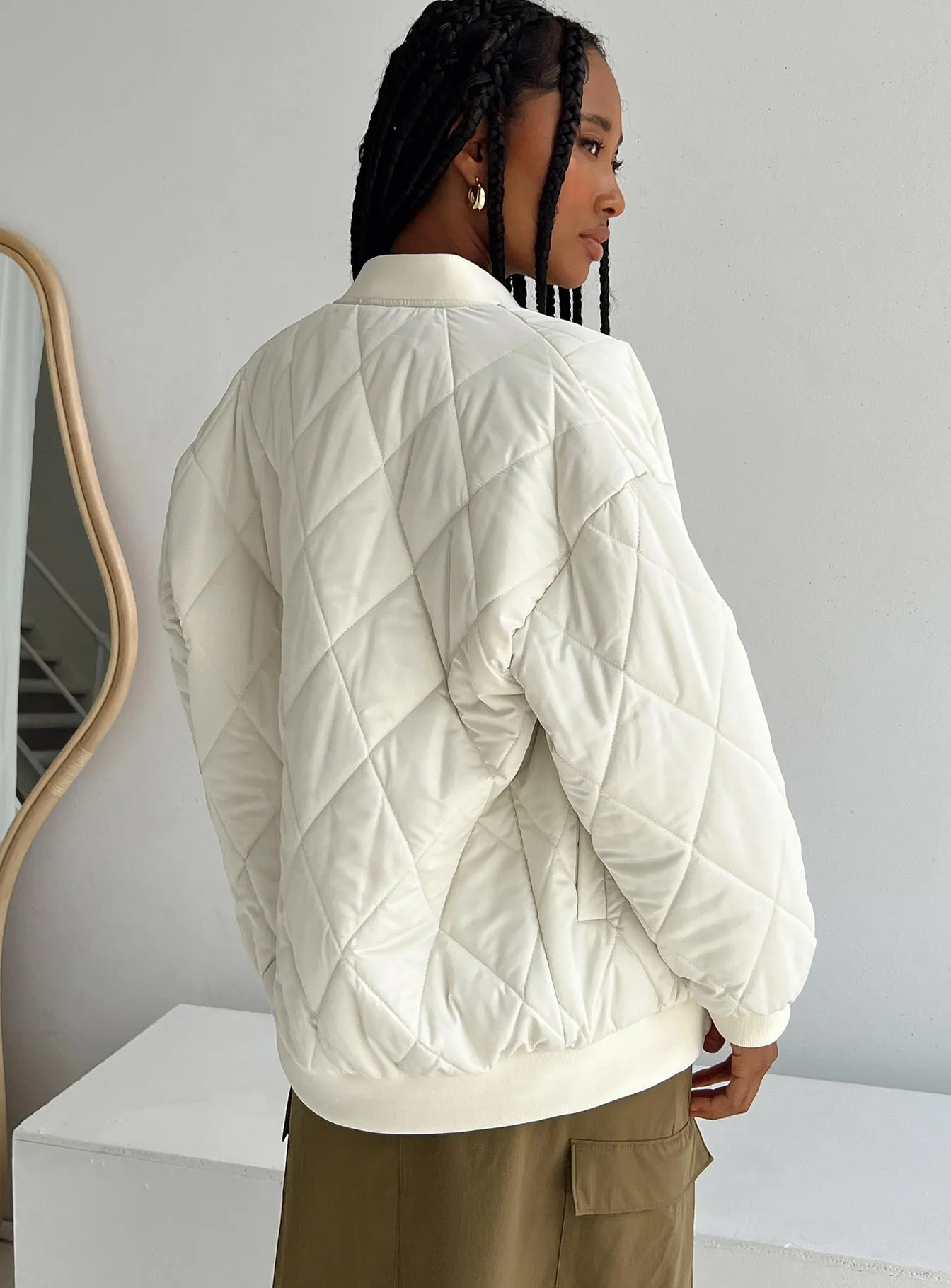 Keean Quilted Jacket Cream