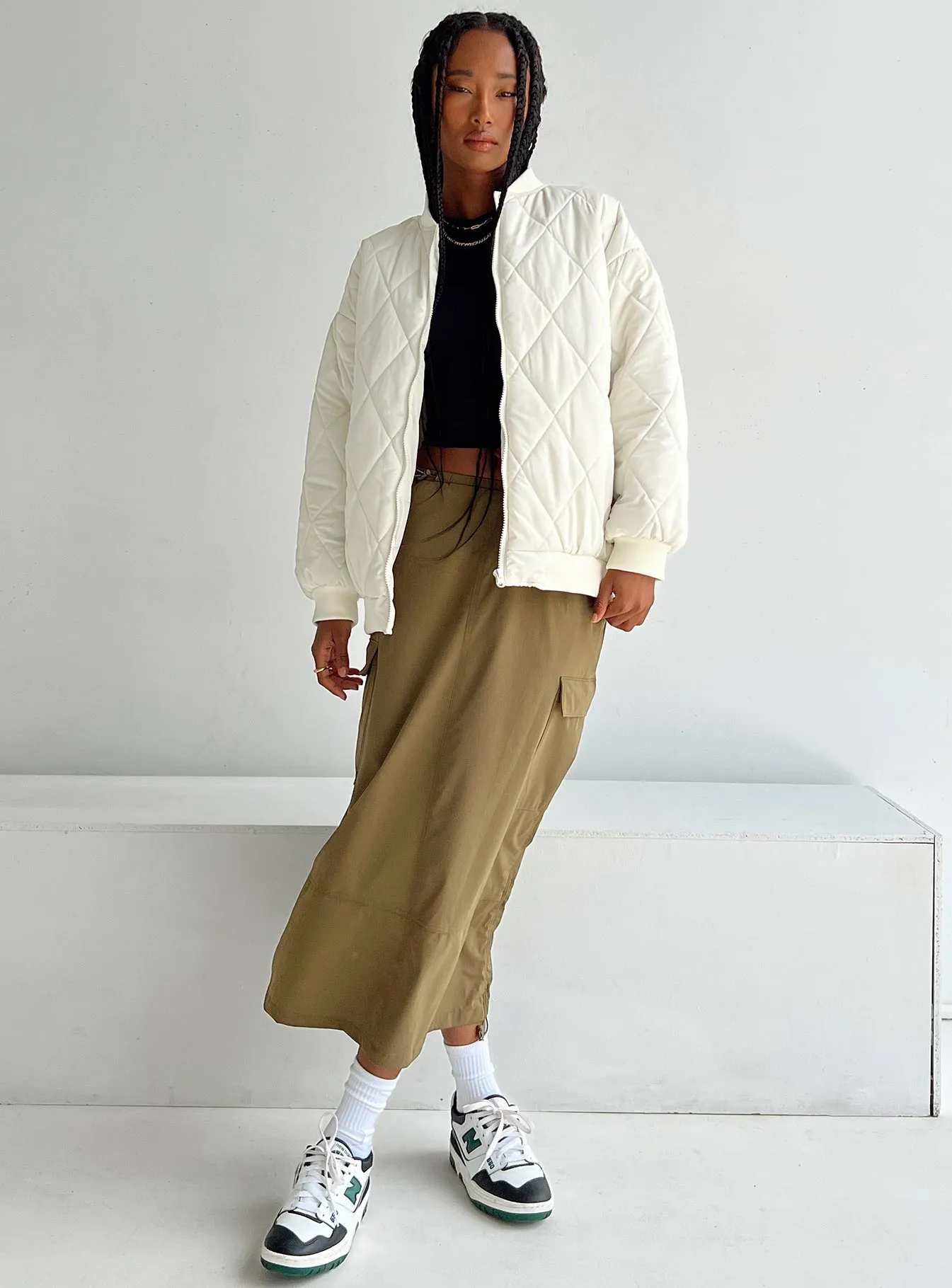 Keean Quilted Jacket Cream