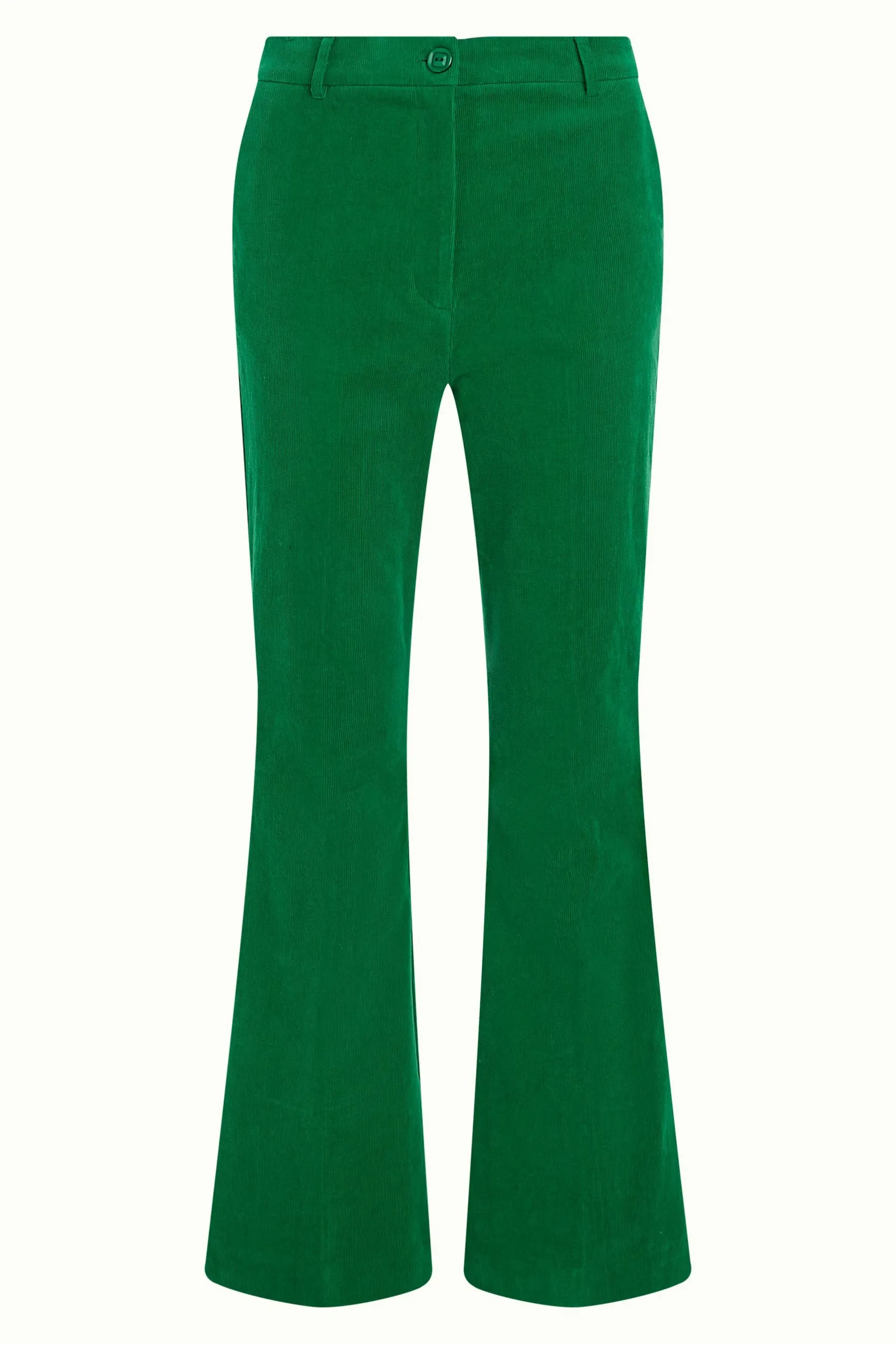 King Louie marcie flared pants babyrib meadow green