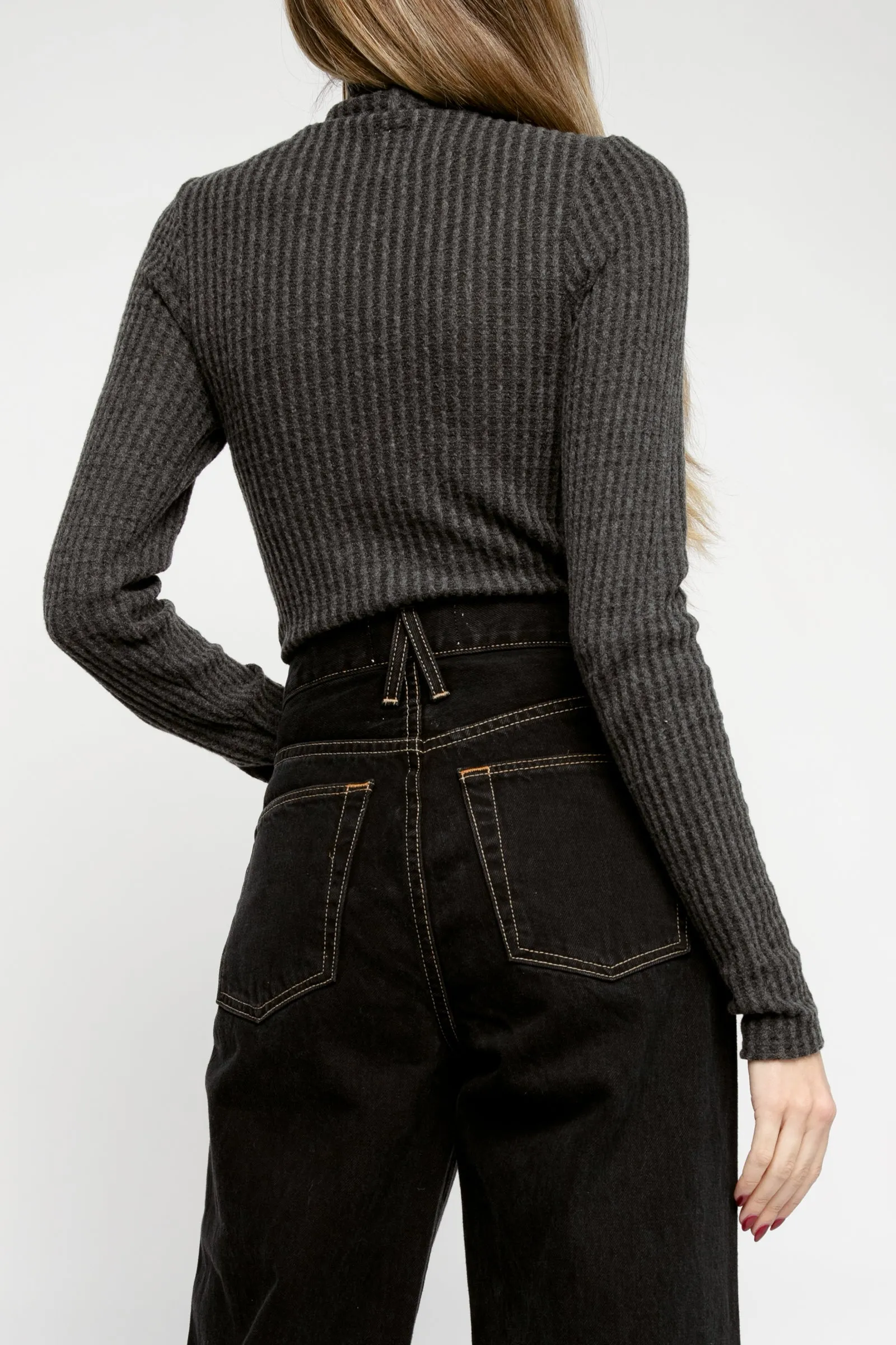 Lani Turtleneck in Charcoal