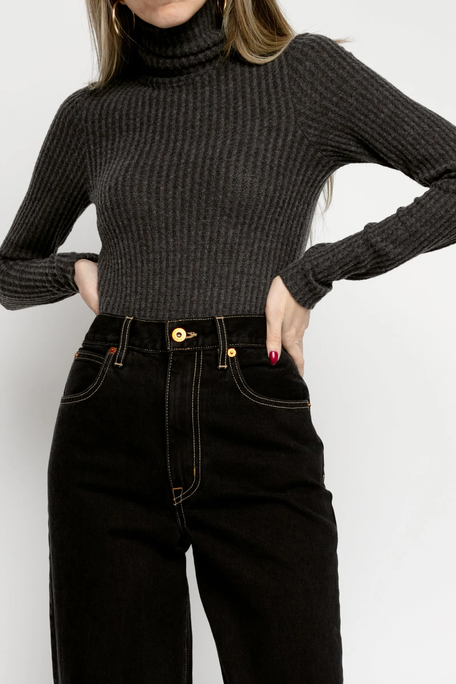 Lani Turtleneck in Charcoal