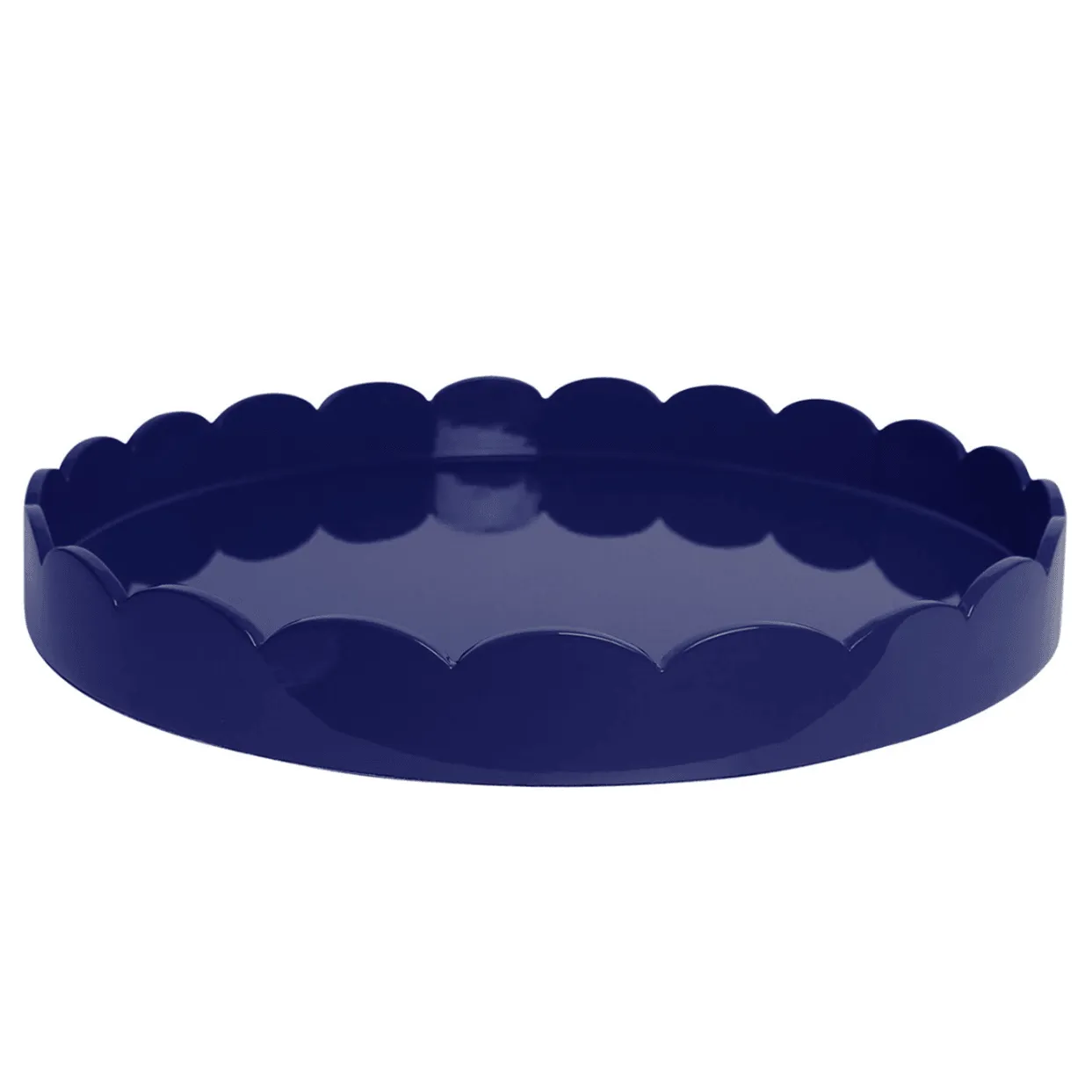 Large Round Scallop Tray | Navy