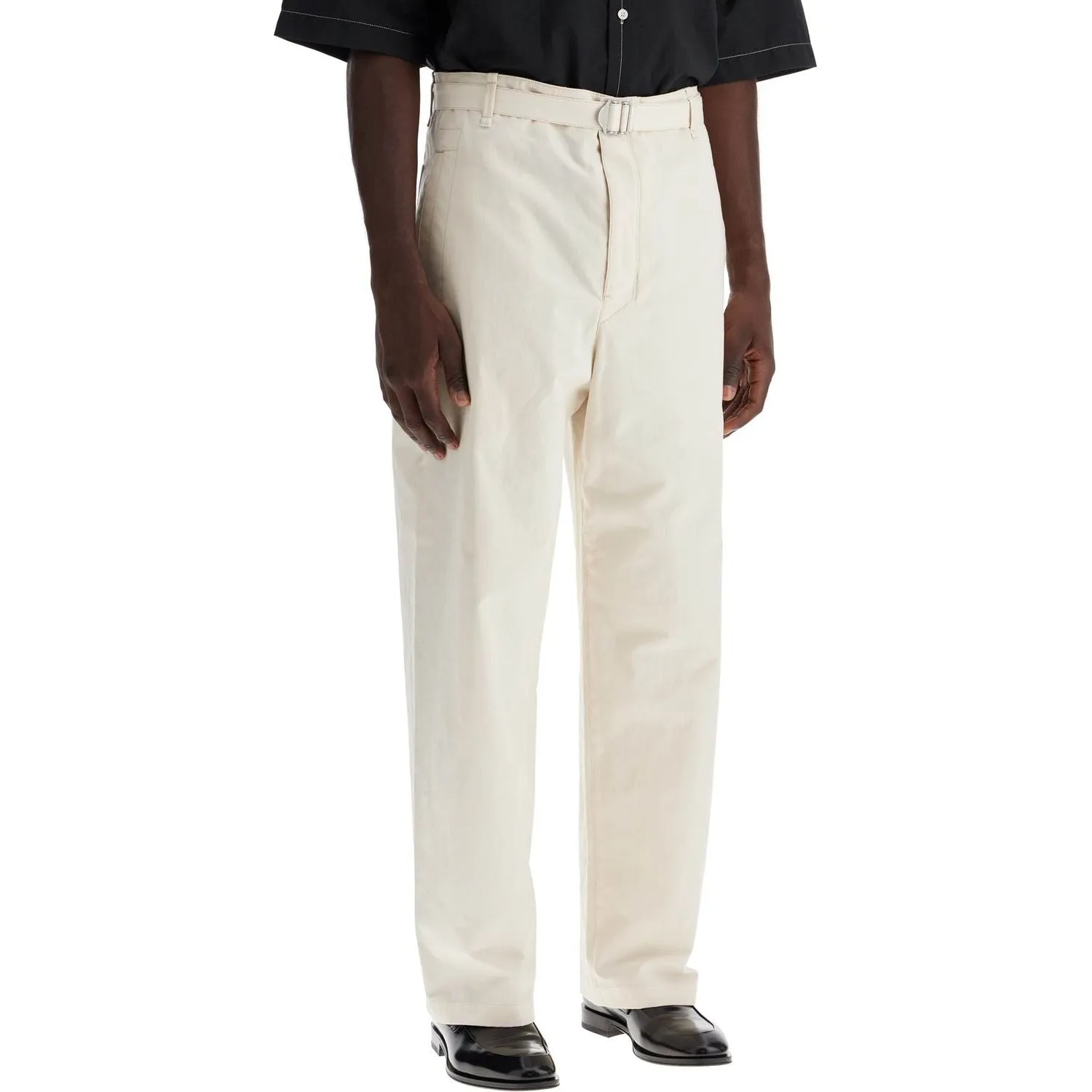 Lemaire straight-cut pants with belt