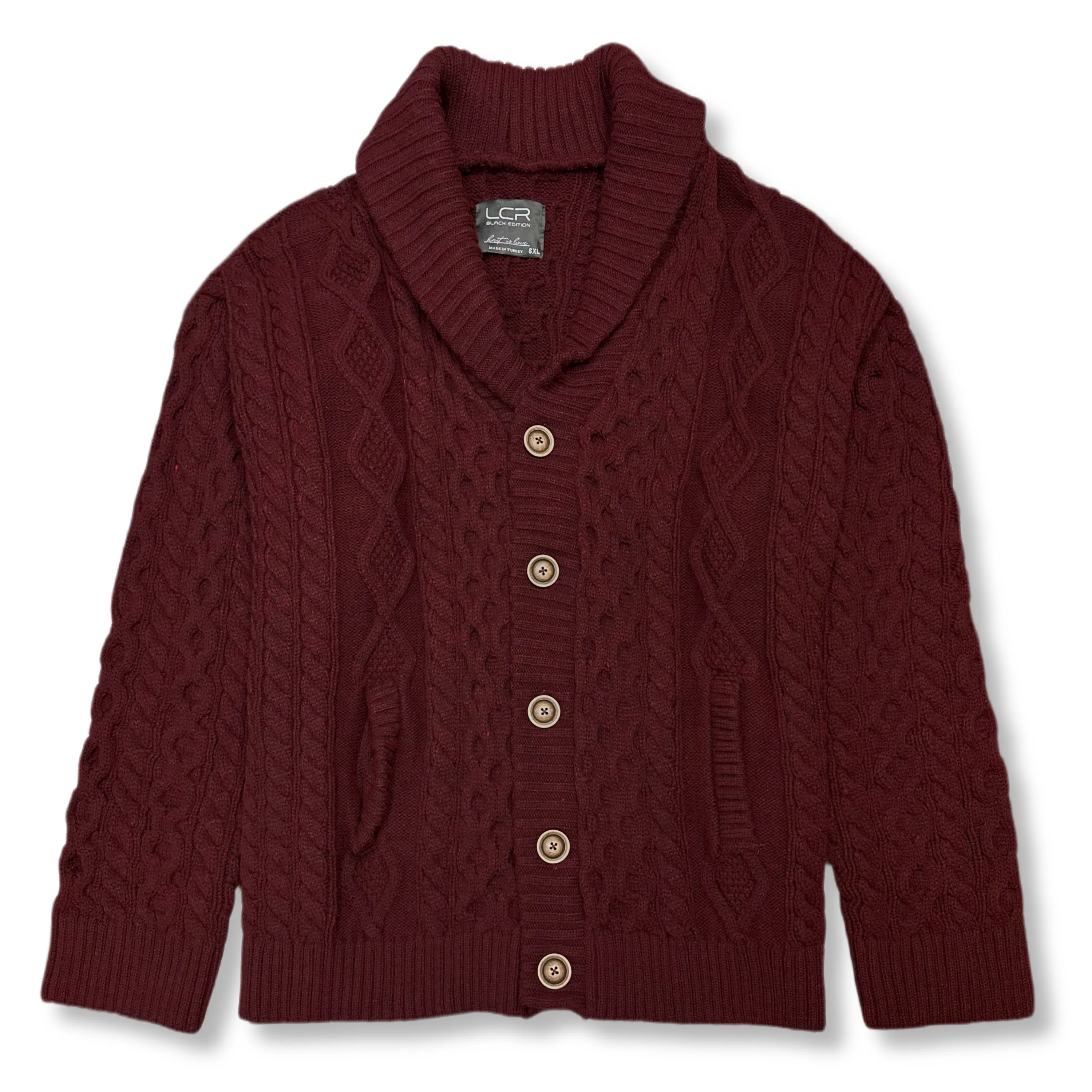 Lesner Loose Fit Knitted Shawl Cardigan