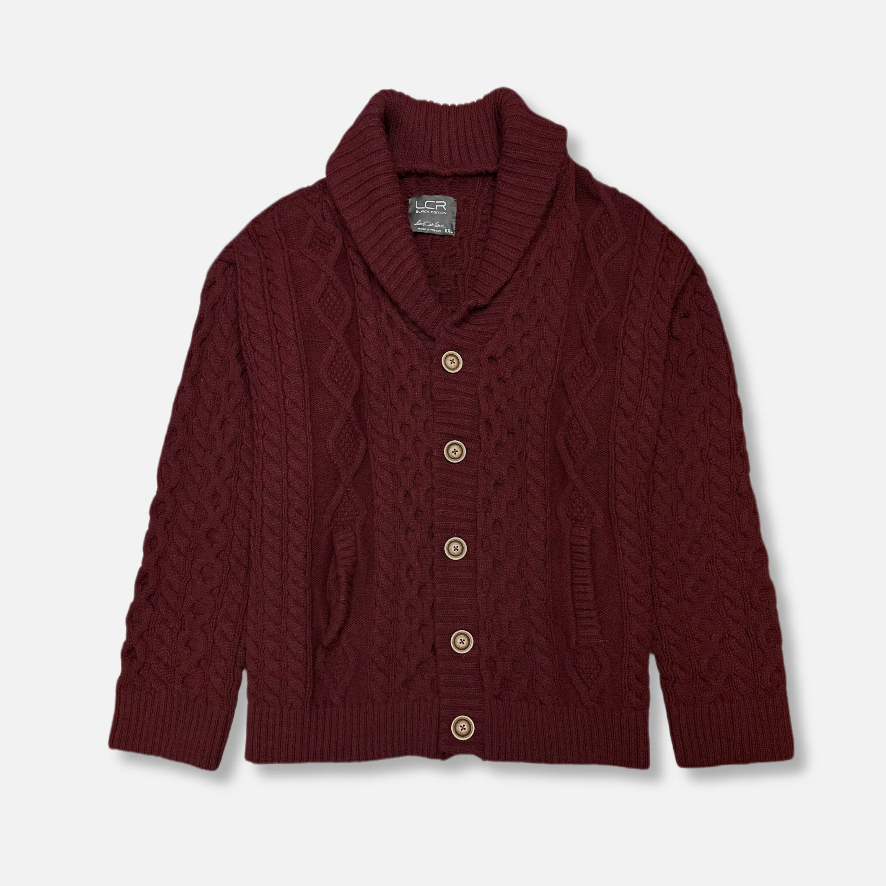 Lesner Loose Fit Knitted Shawl Cardigan