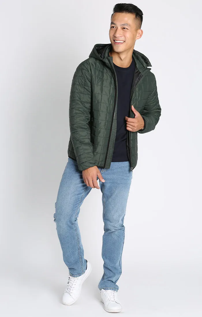 Light Quilted Hooded Puffer Jacket