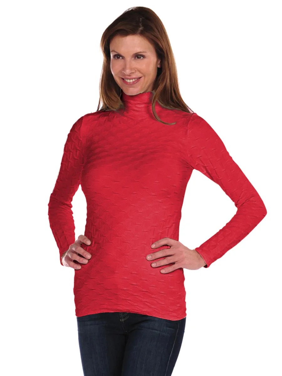 Long Sleeve Lattice Mock Neck (28MN)