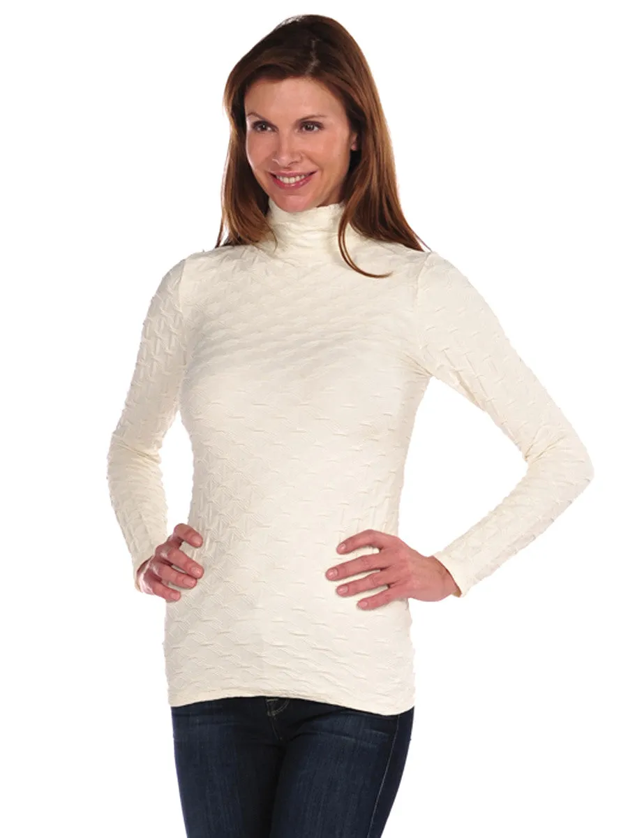 Long Sleeve Lattice Mock Neck (28MN)