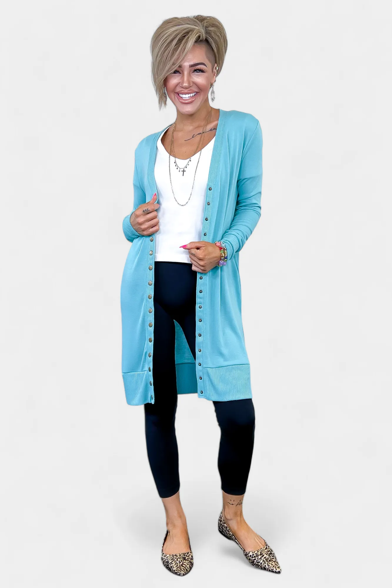 Long Snap Cardigan