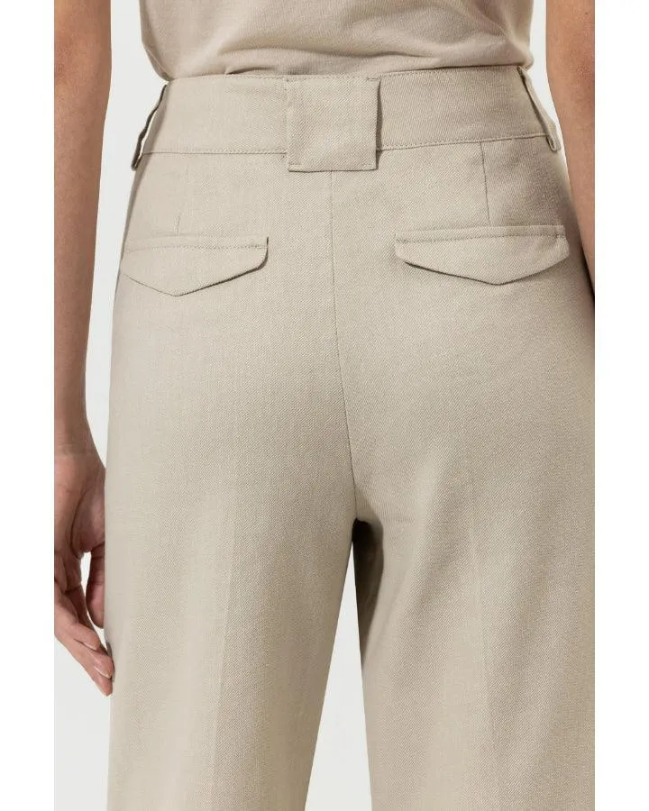 Luisa Cerano Linen Blend Tapered Pants